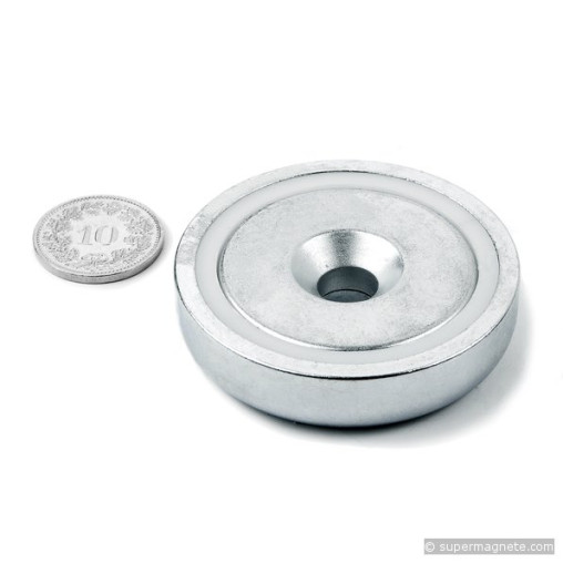 Magnet mit M8 Ringschraube, D: 48mm, empfohlene Belastbarkeit bis 20Kg (8er-Set)